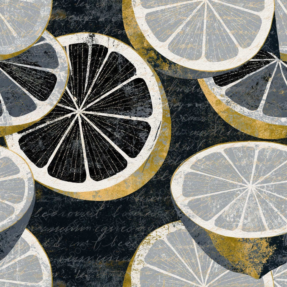 Scratchboard Citrus Halves Dove Grey Digital Paper Pack (DDD014211)