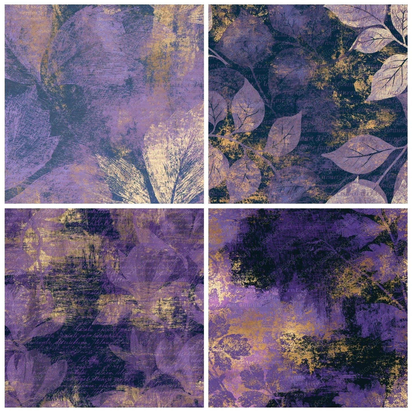 Scratchboard Lavender Purple Texture Digital Paper Pack (DDD014212)
