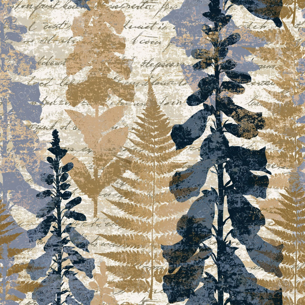 Woodblock Foxgloves Oyster Grey Digital Paper Pack (DDD014220)