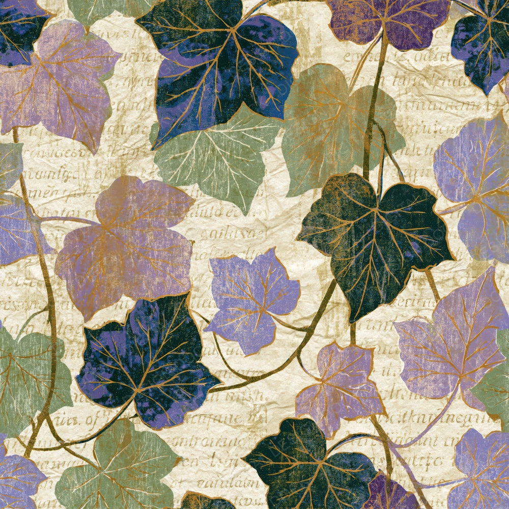 Woodblock Ivy Lilac Sage Digital Paper Pack (DDD014221)