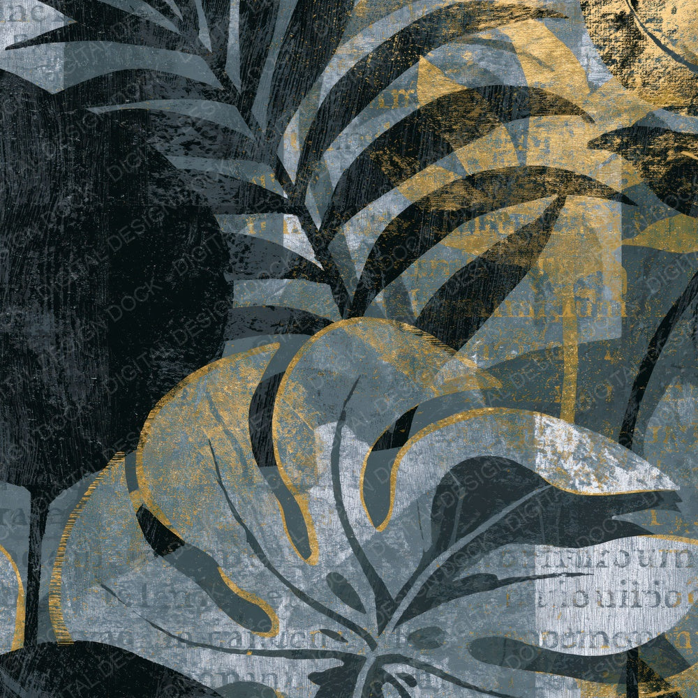 Woodcut Rainforest Storm Grey Silver Digital Paper Pack (DDD014223)