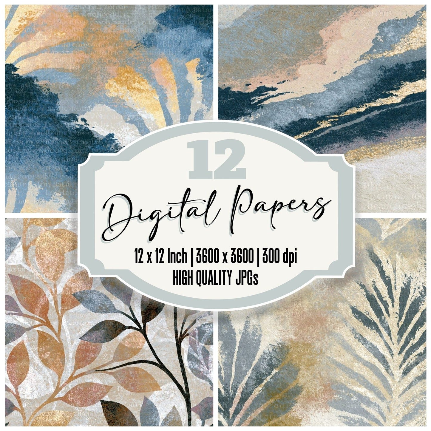 Linocut Oyster Storm Grey Tonal Digital Paper Pack (DDD014231)