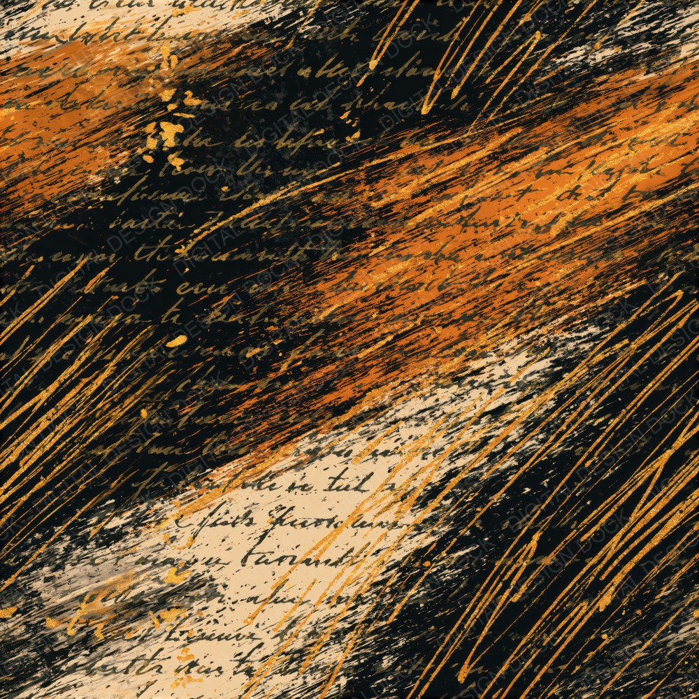 Scratchboard Amber Bone Tonal Seamless Digital Paper Pack (DDD014232)