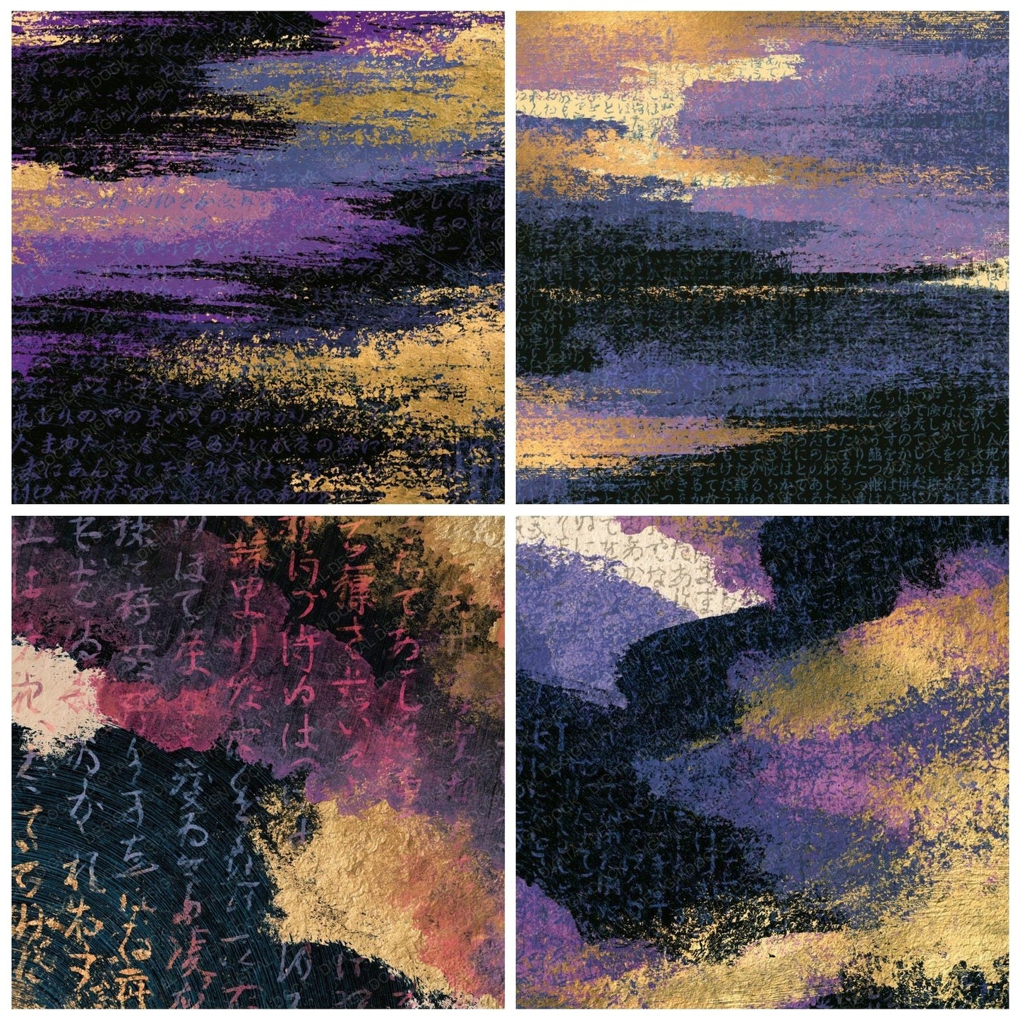 Scratchboard Lilac Mauve Tonal Digital Paper Pack (DDD014234)