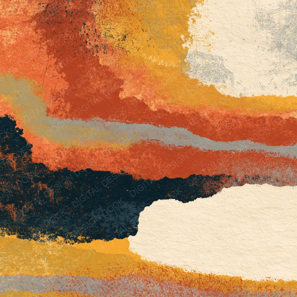 Woodblock Terracotta Mustard Tonal Digital Paper Pack (DDD014240)