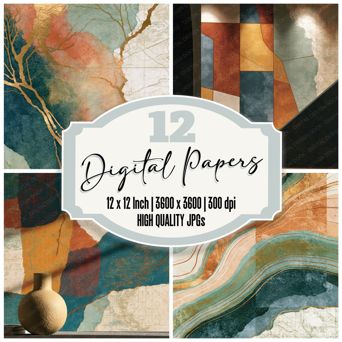 Etching Adobe Sage Tonal Digital Paper Pack (DDD014245)