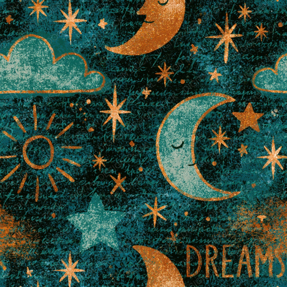 Scratchboard Sweet Dreams Jade Copper Digital Paper Pack (DDD014257)