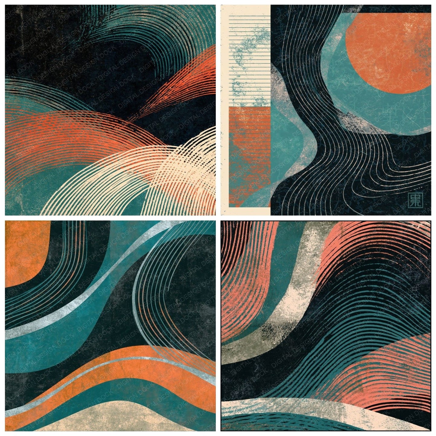 Scratchboard Papaya Jade Texture Digital Paper Pack (DDD014275)