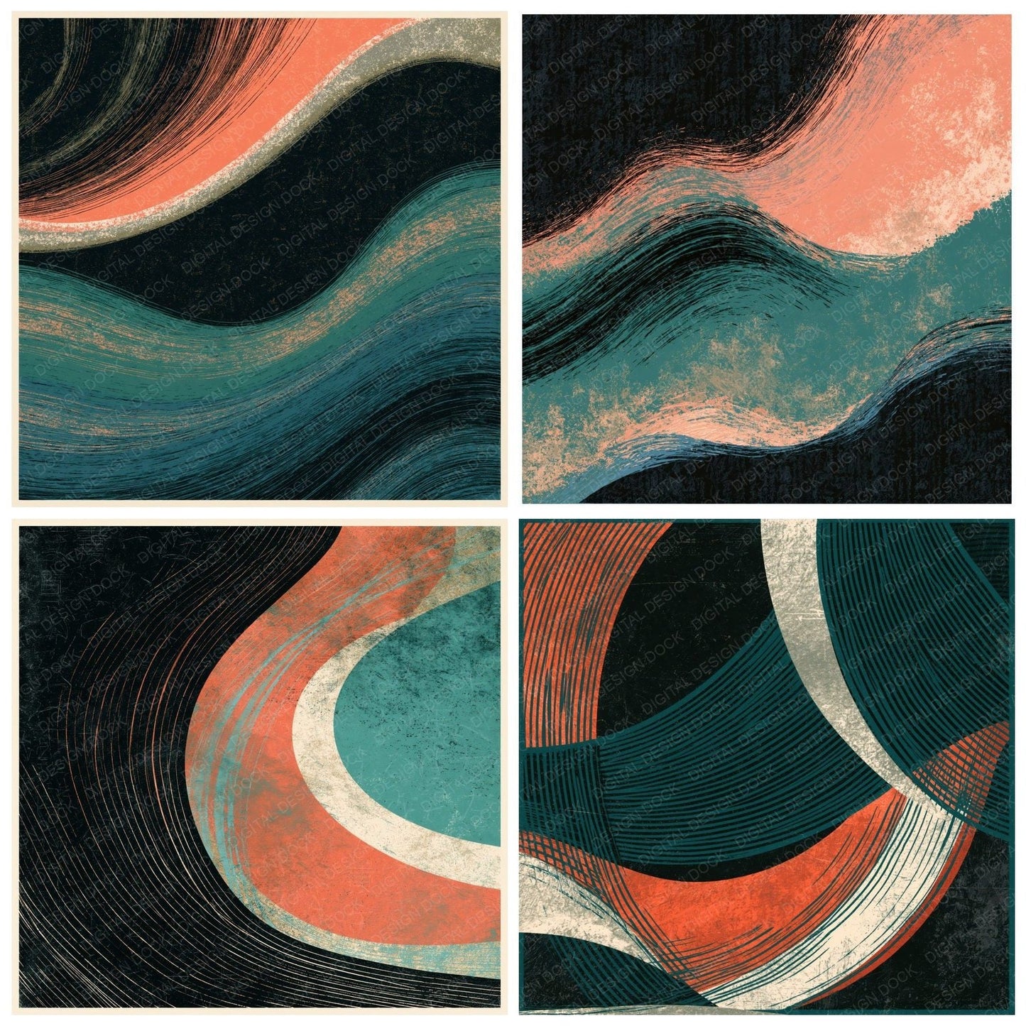 Scratchboard Papaya Jade Texture Digital Paper Pack (DDD014275)