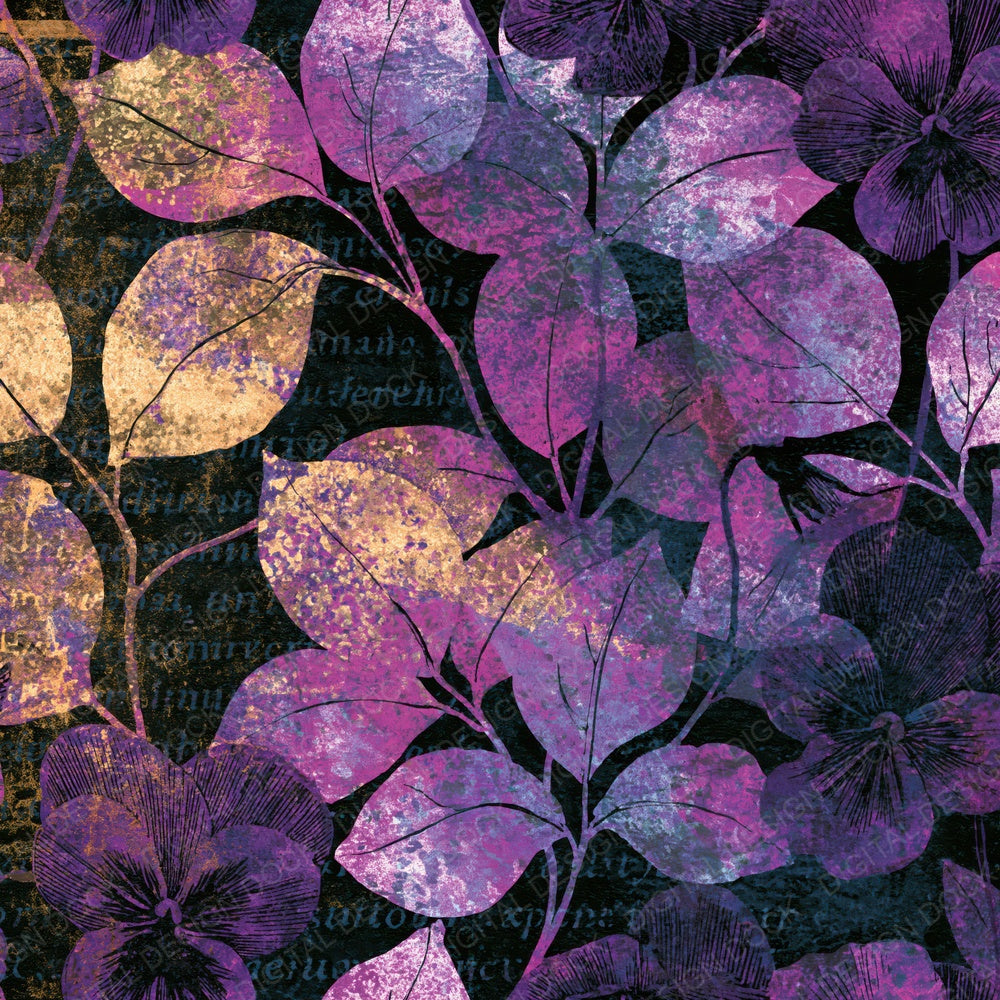 Etching Aubergine Pearl Tonal Digital Paper Pack (DDD014285)