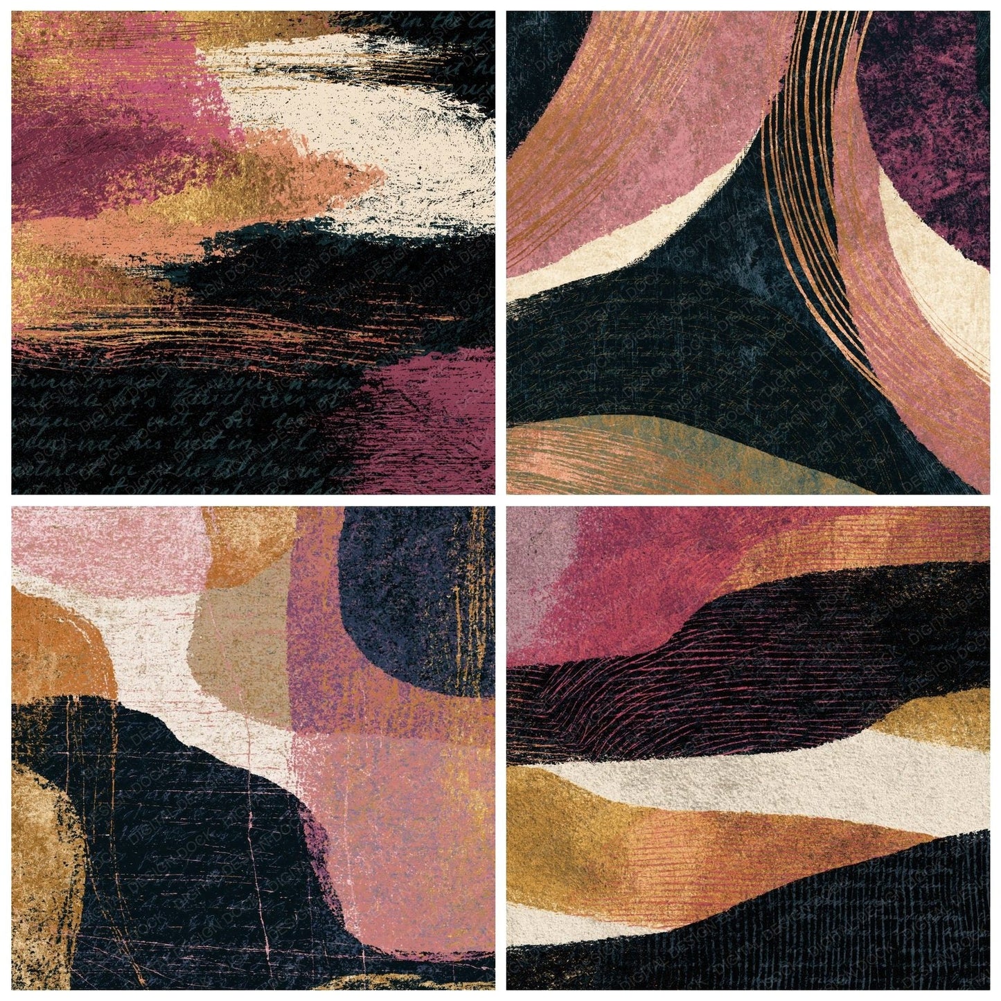 Scratchboard Dusty Pink Sandstone Tonal Digital Paper Pack (DDD014293)