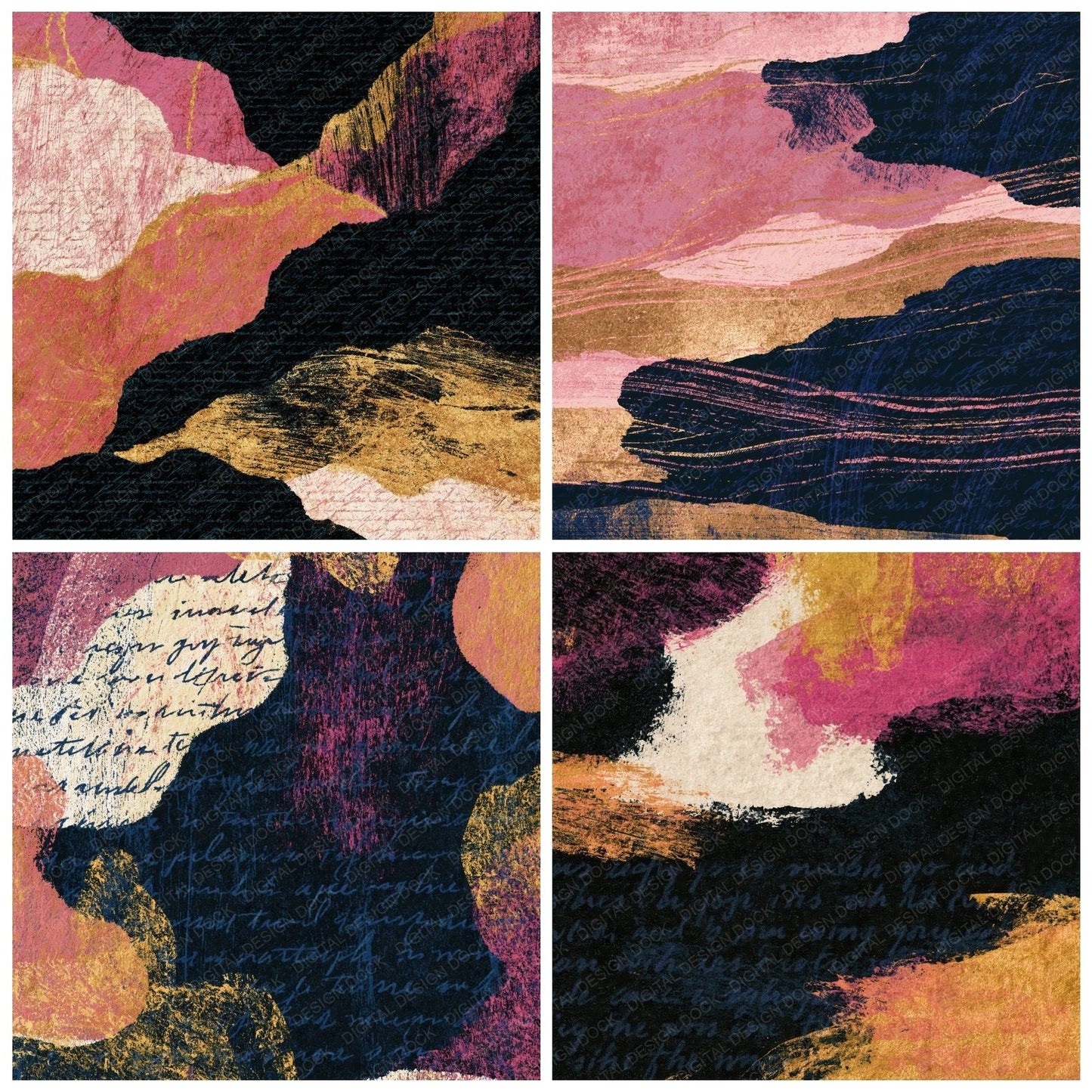 Scratchboard Dusty Pink Sandstone Tonal Digital Paper Pack (DDD014293)