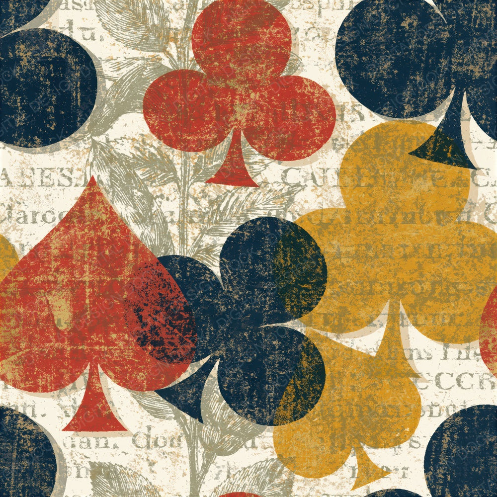 Screenprint Clubs Mustard Navy Seamless Digital Paper Pack (DDD014295)