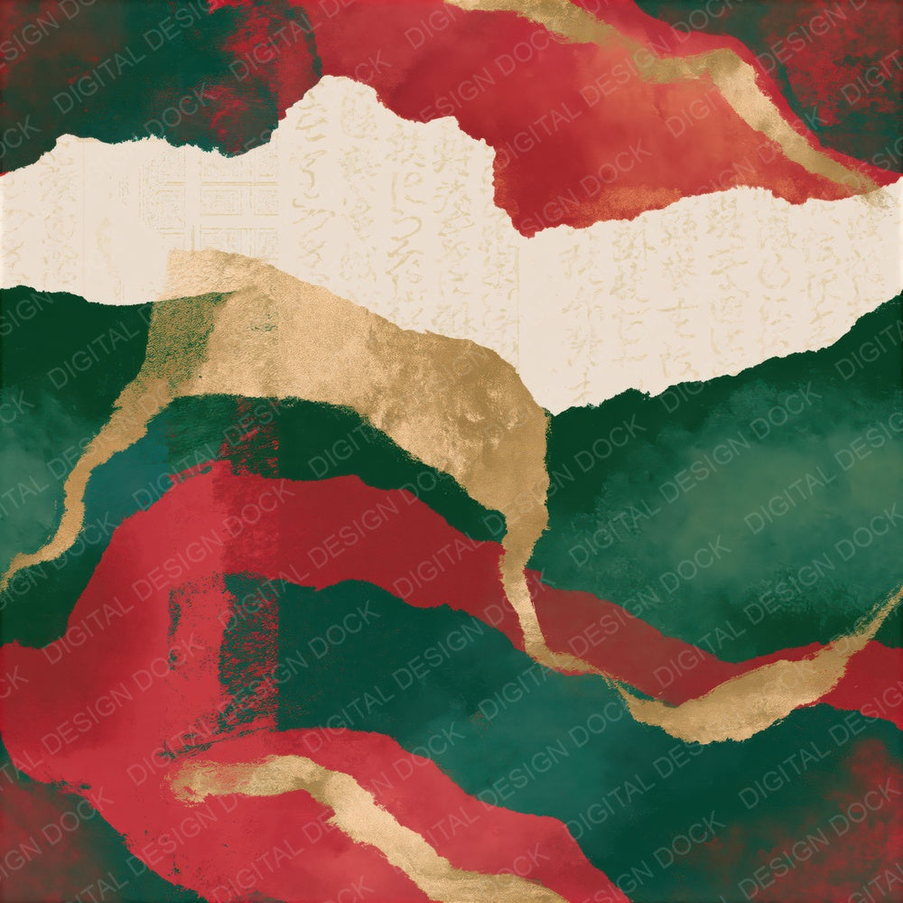 Screenprint Forest Crimson Seamless Digital Paper Pack (DDD014296)