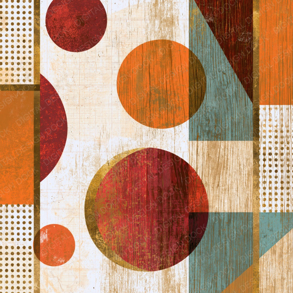 Woodcut Memphis Cherry Orange Digital Paper Pack (DDD014300)