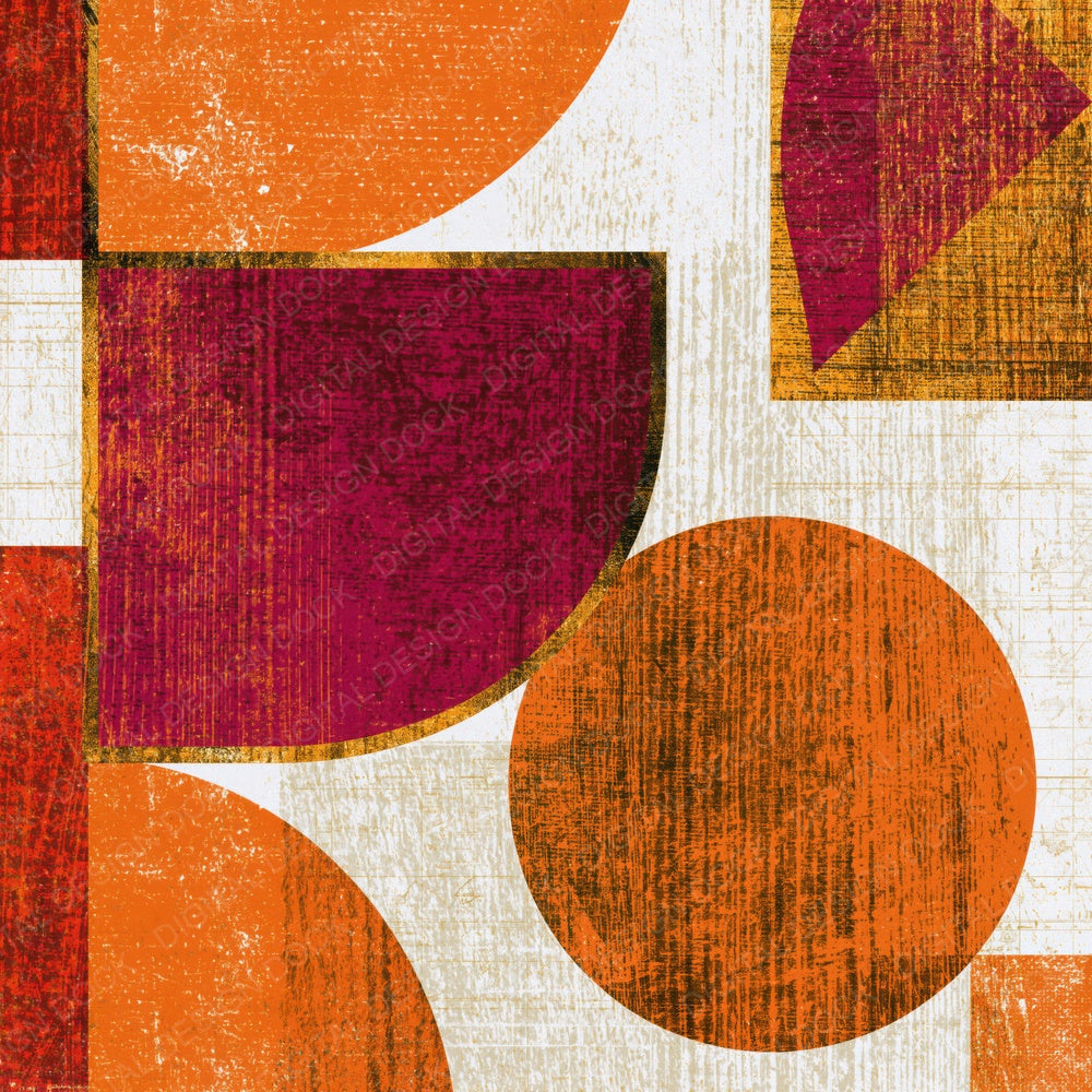 Woodcut Memphis Cherry Orange Digital Paper Pack (DDD014300)