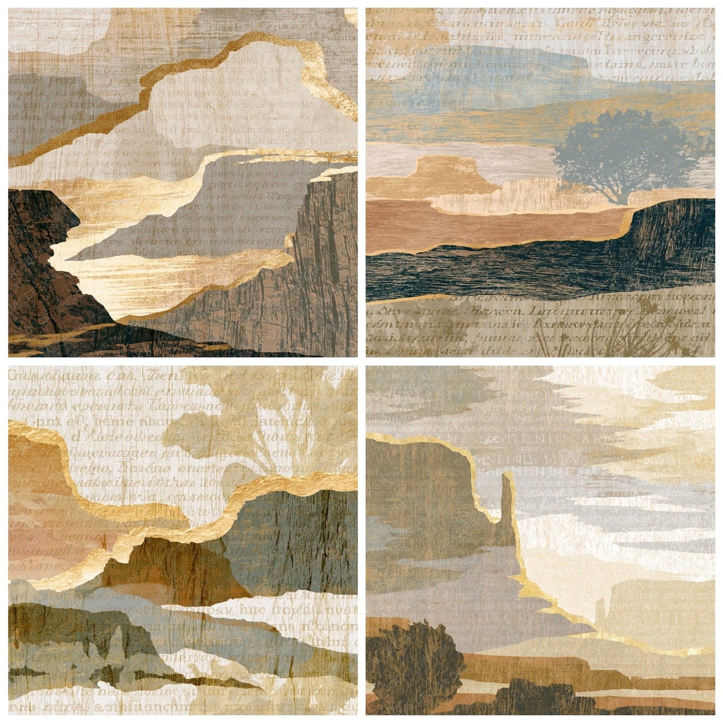 Woodcut Mesa Oat Linen Pebble Digital Paper Pack (DDD014301)
