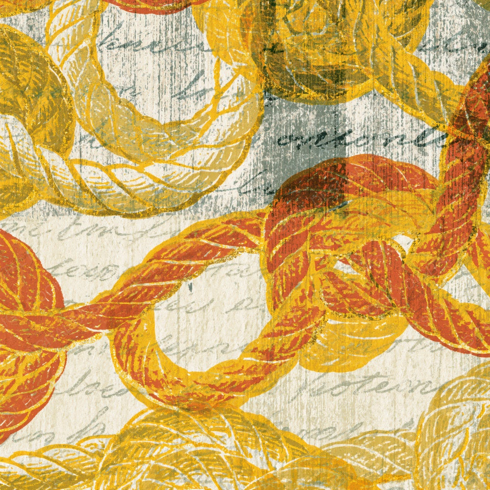 Woodcut Rope Knots Honey Mustard Digital Paper Pack (DDD014302)
