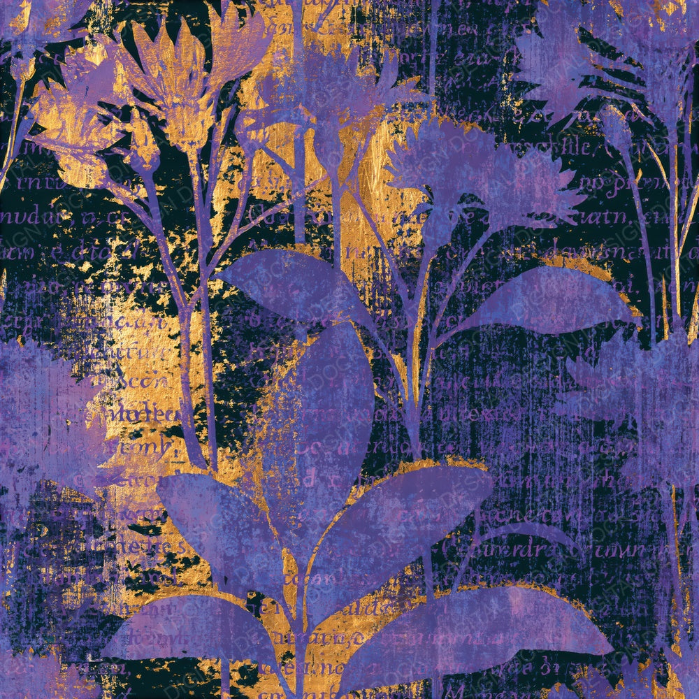 Woodcut Runway Silhouettes Lavender Seamless Digital Paper Pack (DDD014303)