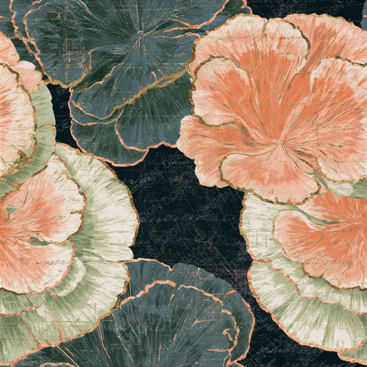 Scratchboard Hen Woods Apricot Seamless Digital Paper Pack (DDD014315)