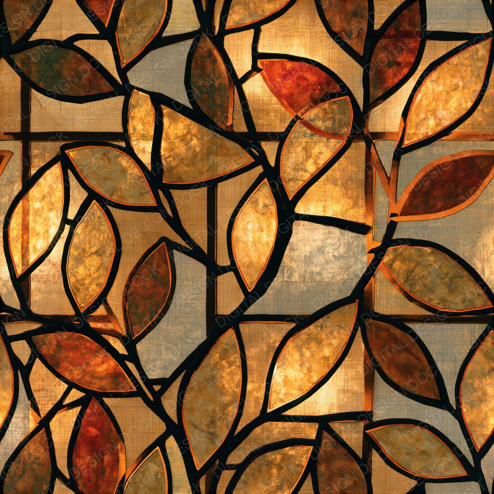 Stained Glass Box Hedge Wheat Seamless Digital Paper Pack (DDD014318)