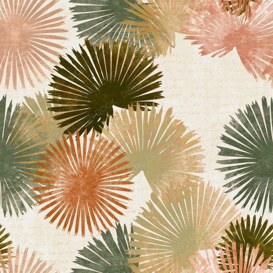 Woodblock Tube Worms Olive Ochre Digital Paper Pack (DDD014322)