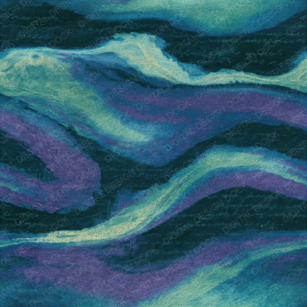 Cyanotype Aurora Lilac Midnight Seamless Digital Paper Pack (DDD014329)