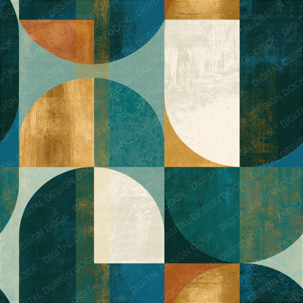Mid-Century Modern Forest Bronze Charcoal Seamless Digital Paper Pack (DDD014341)