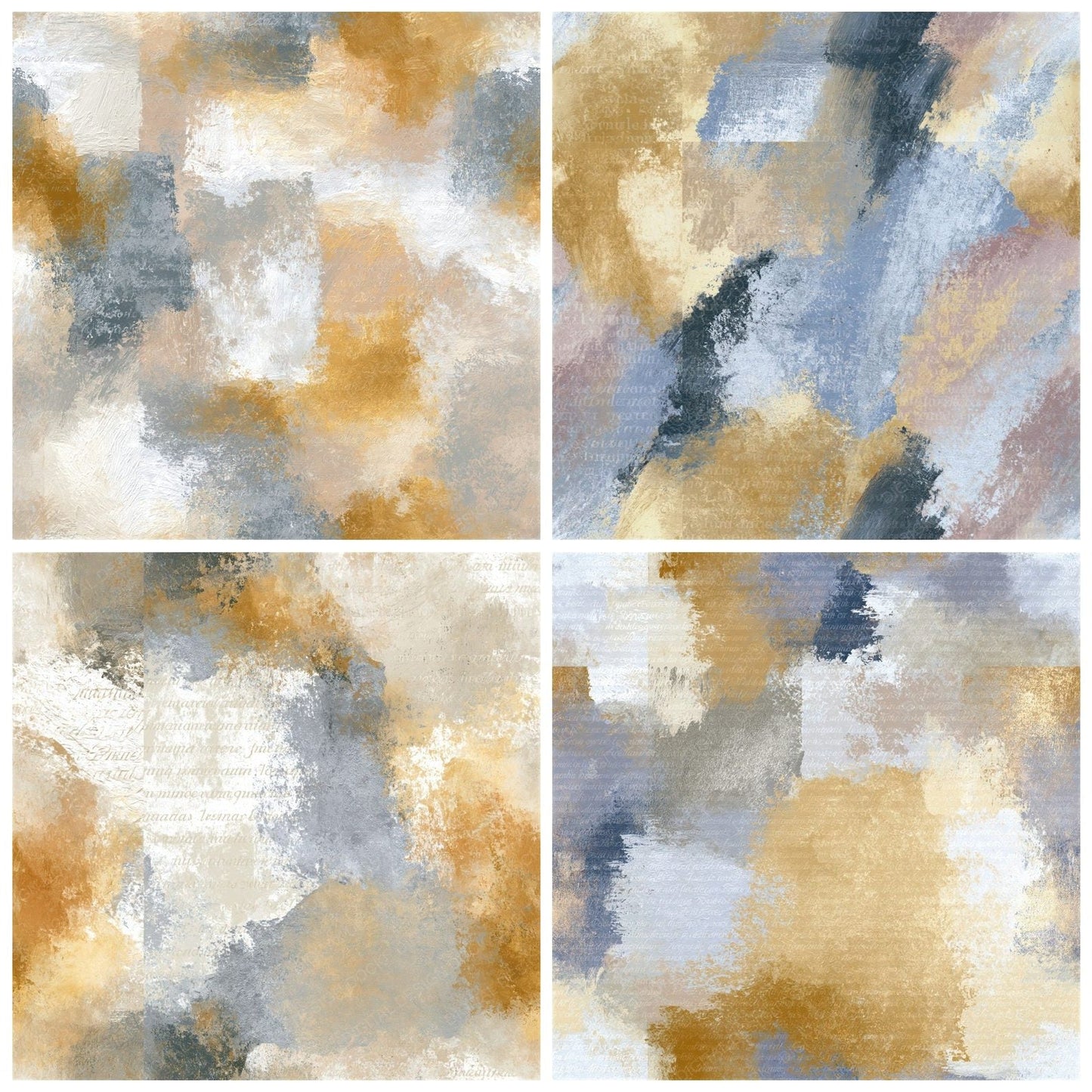 Impressionist Sand Biscuit Dove Abstract Seamless Digital Paper Pack (DDD014345)