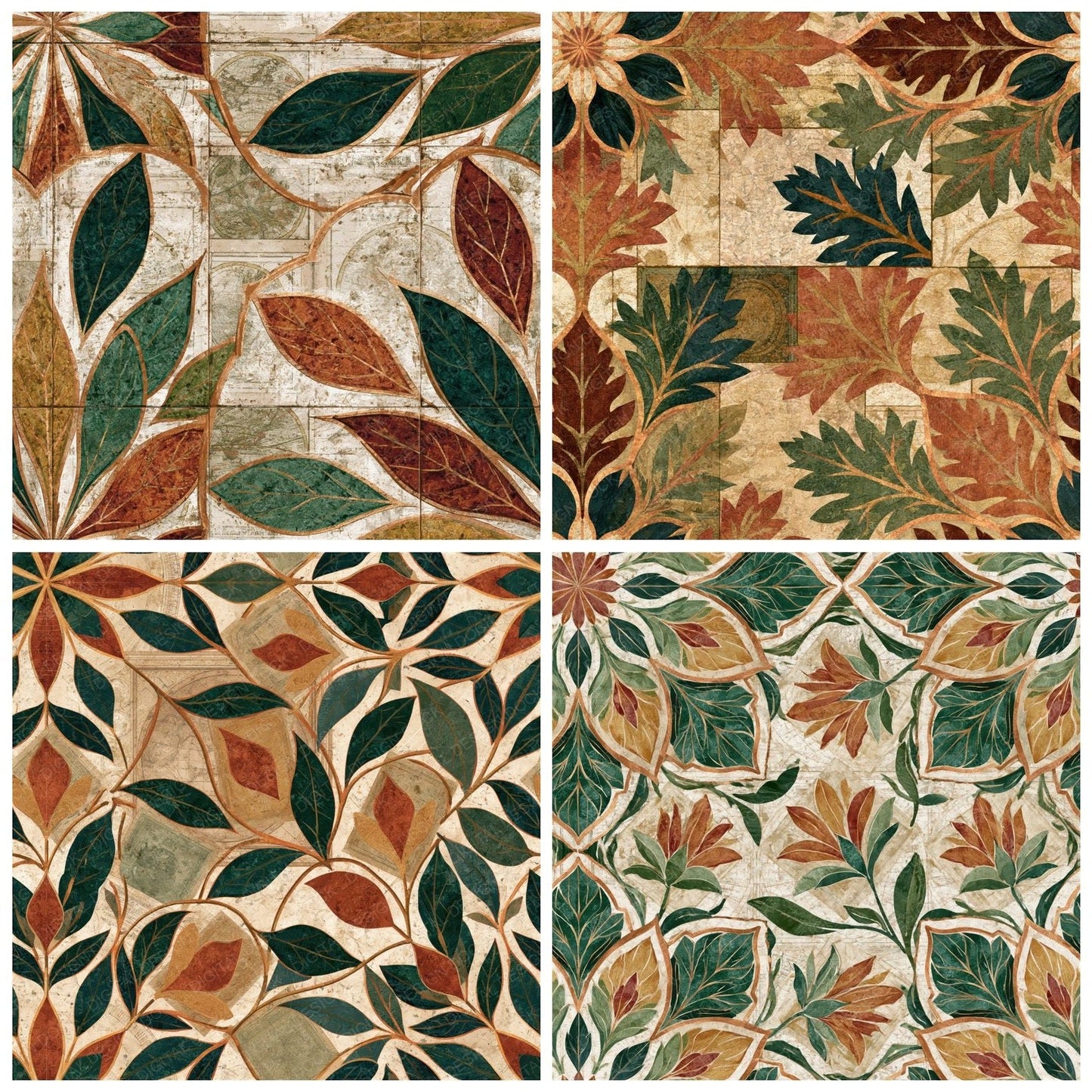 Mandala Seed Packets Cinnamon Moss Seamless Digital Paper Pack (DDD014355)