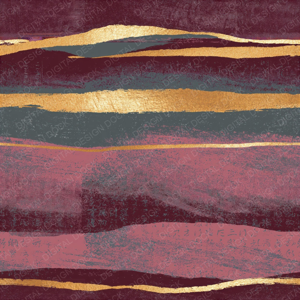 Indian Block Print Rose Wine Pewter Abstract Seamless Digital Paper Pack (DDD014370)