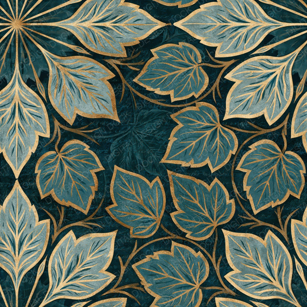 Mandala Ivy Slate Pewter Seamless Digital Paper Pack (DDD014375)