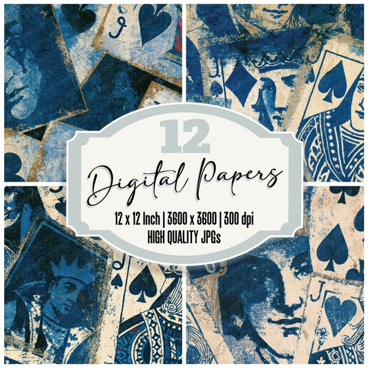 Cyanotype Jokers Bone Sumi Digital Paper Pack (DDD014390)
