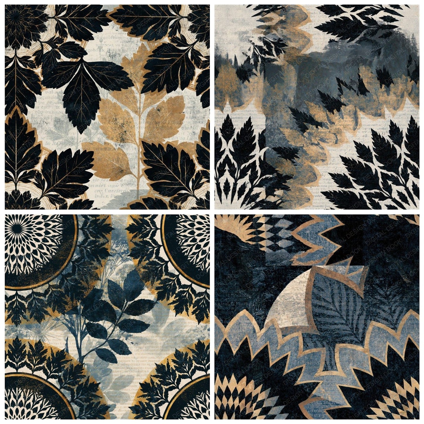 Mandala Gorges Radial Seamless Digital Paper Pack (DDD014392)