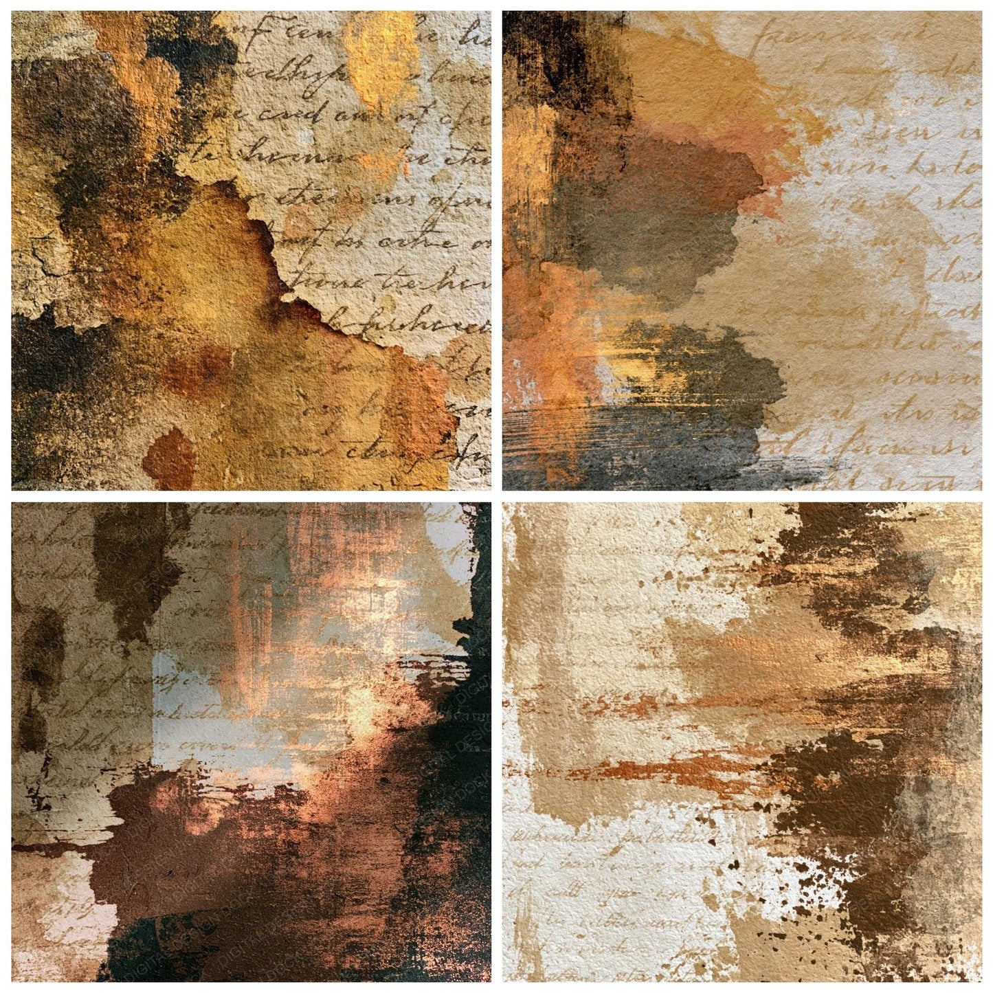 Monoprint Sepia Beige Tonal Digital Paper Pack (DDD014394)