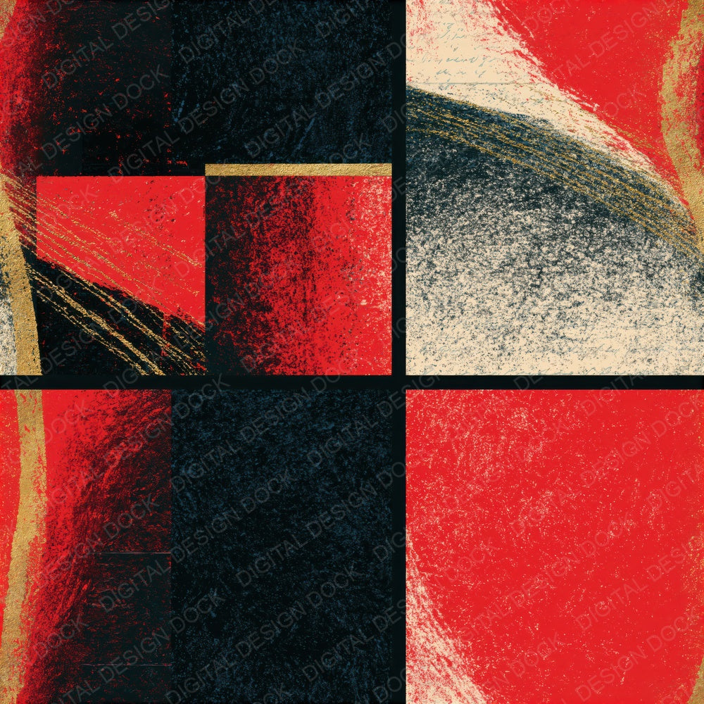 Risograph Crimson White Abstract Seamless Digital Paper Pack (DDD014396)