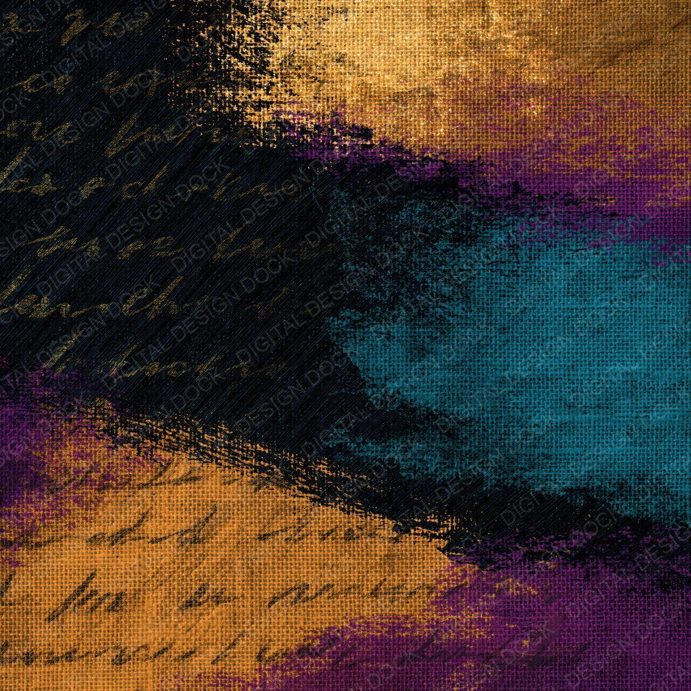 Scratchboard Ochre Plum Teal Texture Digital Paper Pack (DDD014398)