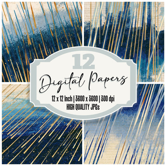 Screenprint Light Sabers Navy Bone Digital Paper Pack (DDD014401)