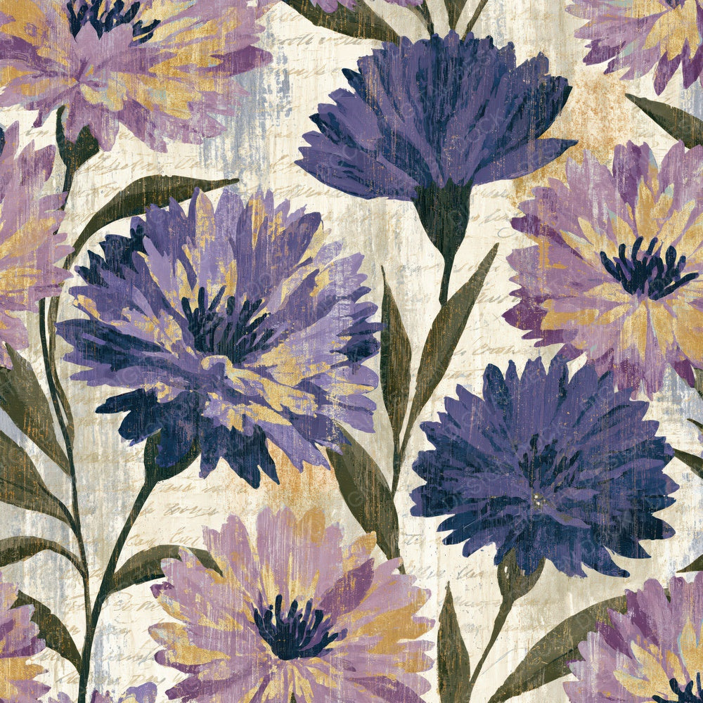 Woodcut Cornflowers Lilac Mauve Digital Paper Pack (DDD014423)