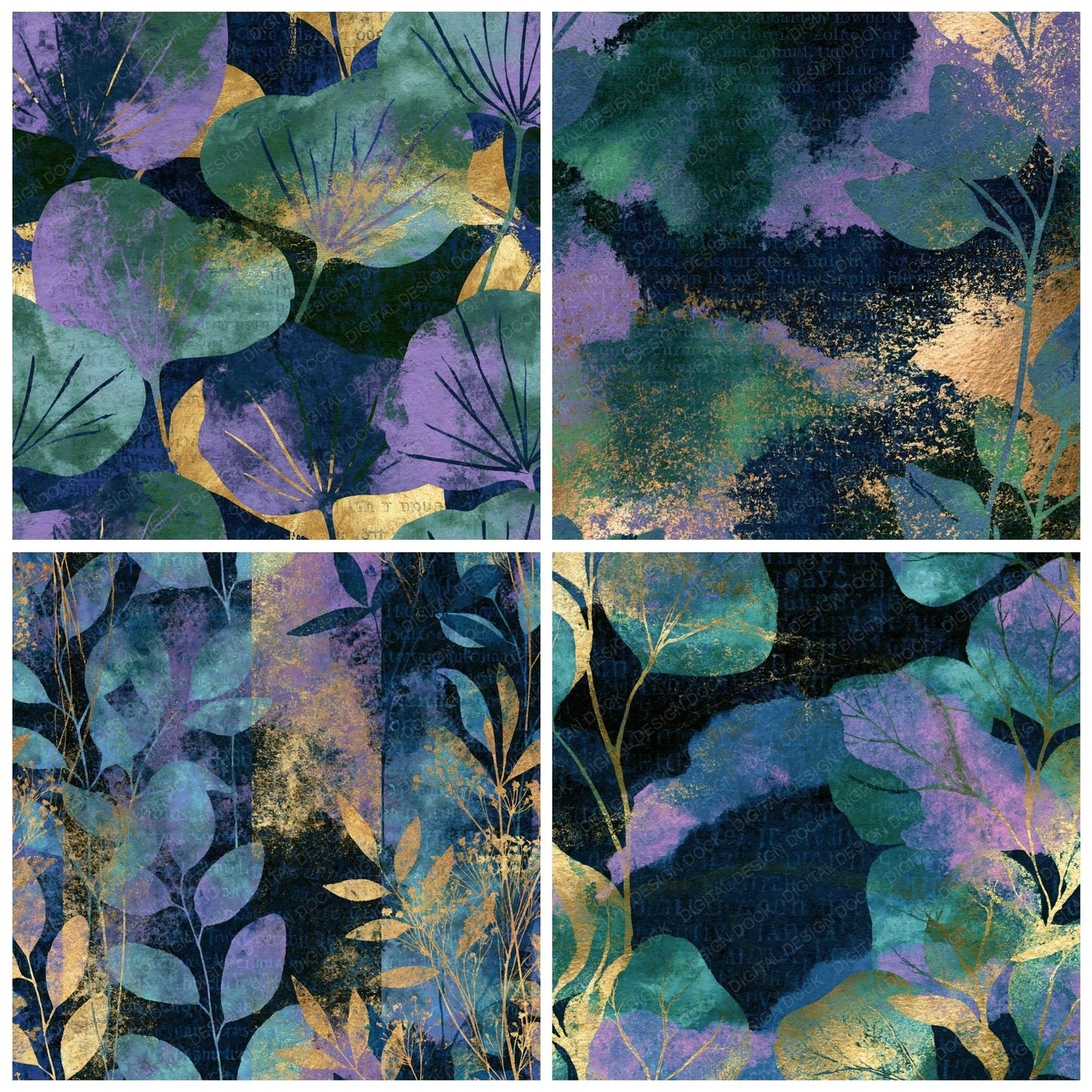 Blueprint Aurora Lilac Texture Digital Paper Pack (DDD014426)