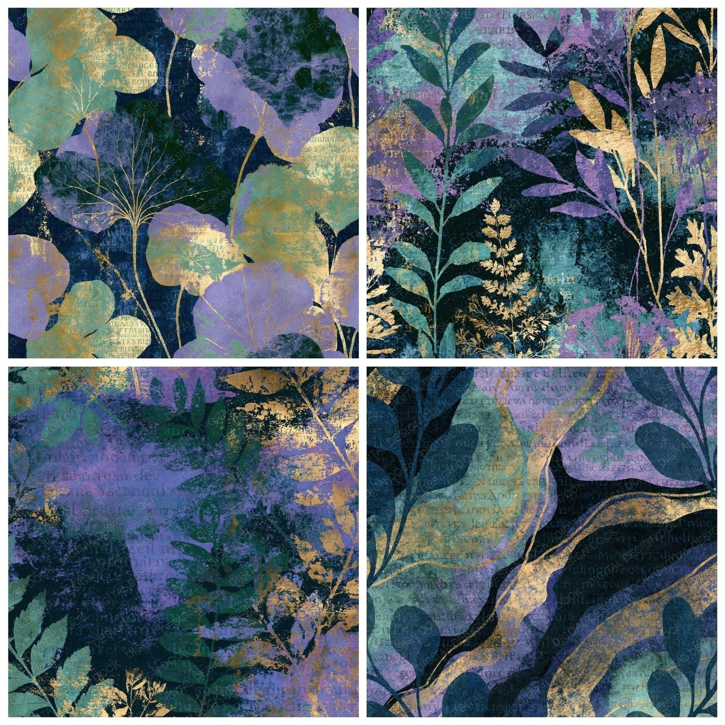 Blueprint Aurora Lilac Texture Digital Paper Pack (DDD014426)