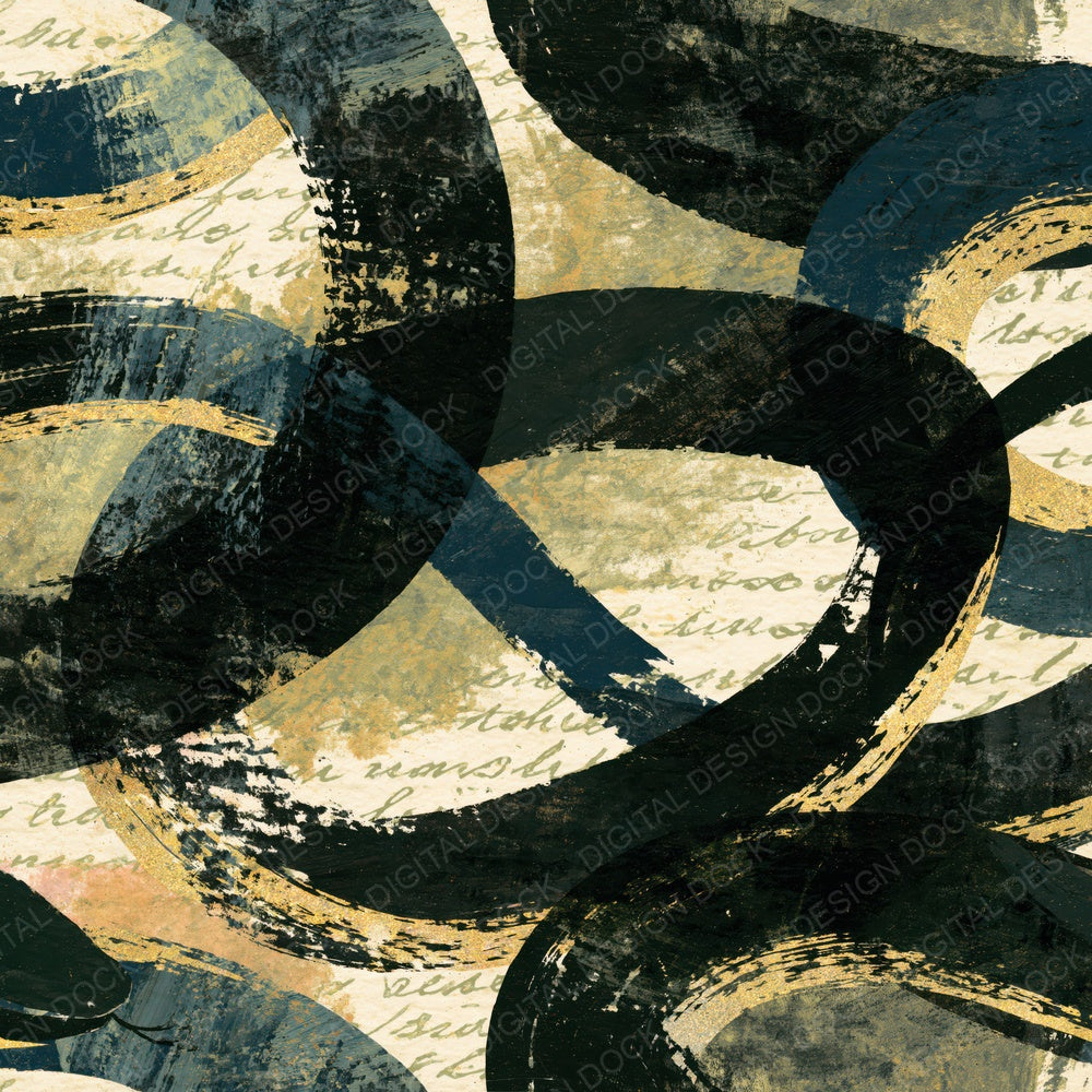 Gouache Jormungandr Coils Cream Black Digital Paper Pack (DDD014430)