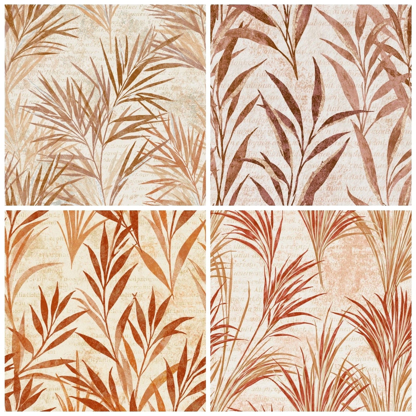 Woodblock Sea Grass Sienna Clay Digital Paper Pack (DDD014443)