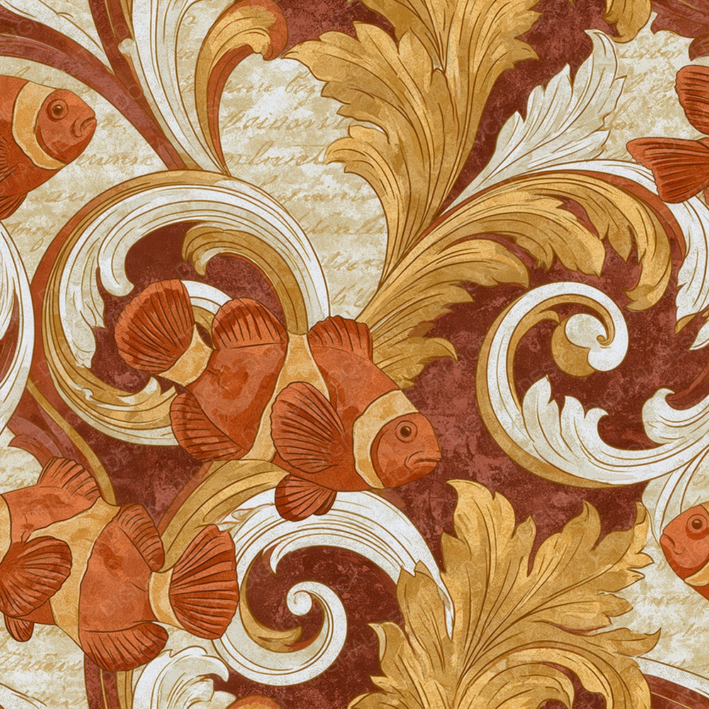 Baroque Clownfish Rust Gold Digital Paper Pack (DDD014445)