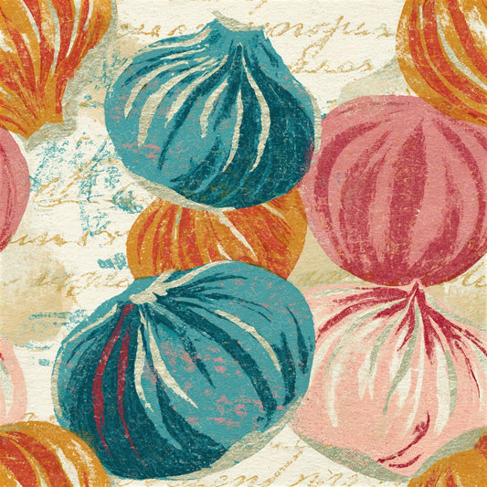 Etching Dim Sum Dumplings Turquoise Seamless Digital Paper Pack (DDD014449)