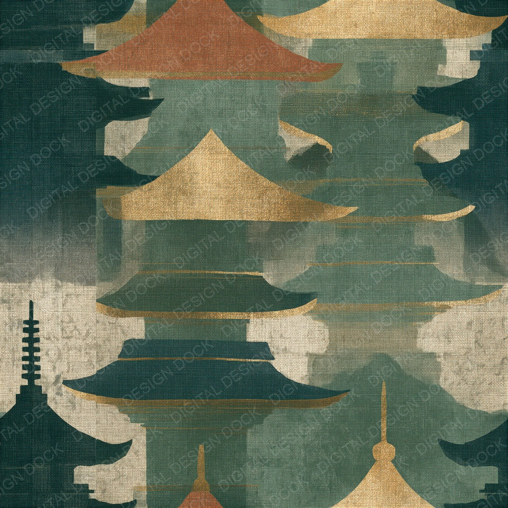 X-ray Pagoda Fern Soil Seamless Digital Paper Pack (DDD014464)