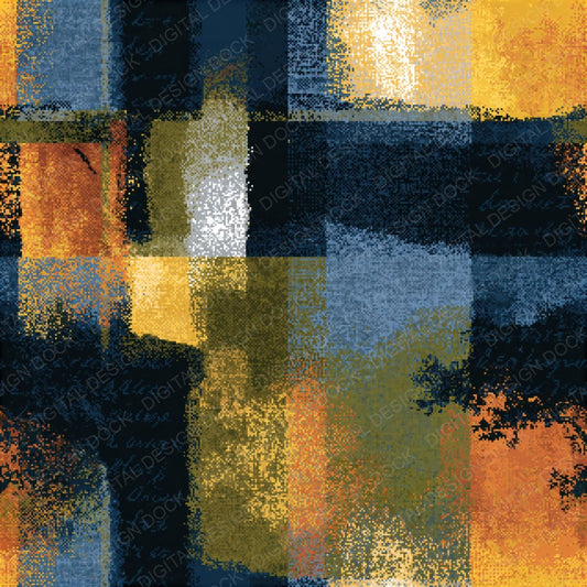Pixel Olive Ochre Ink Abstract Seamless Digital Paper Pack (DDD014520)