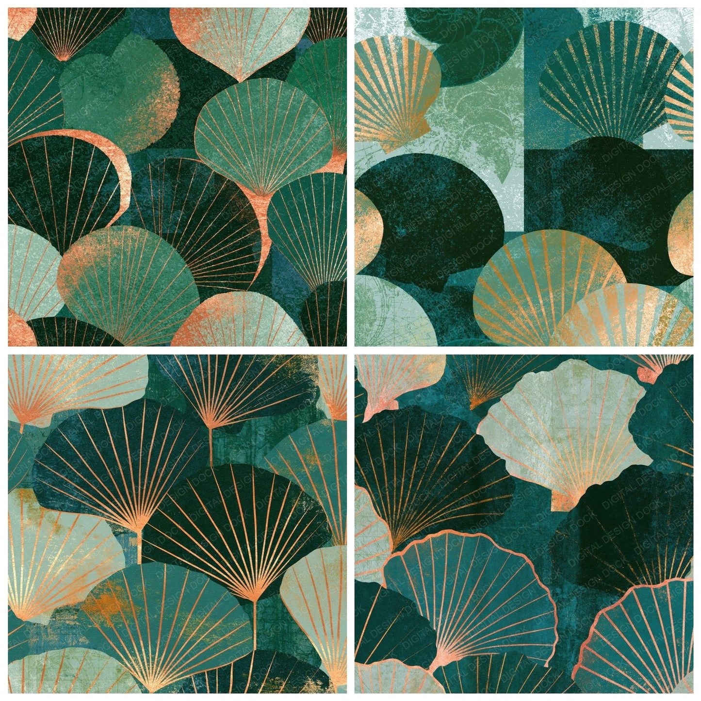 Risograph Shell Taxonomy Sage Forest Digital Paper Pack (DDD014521)