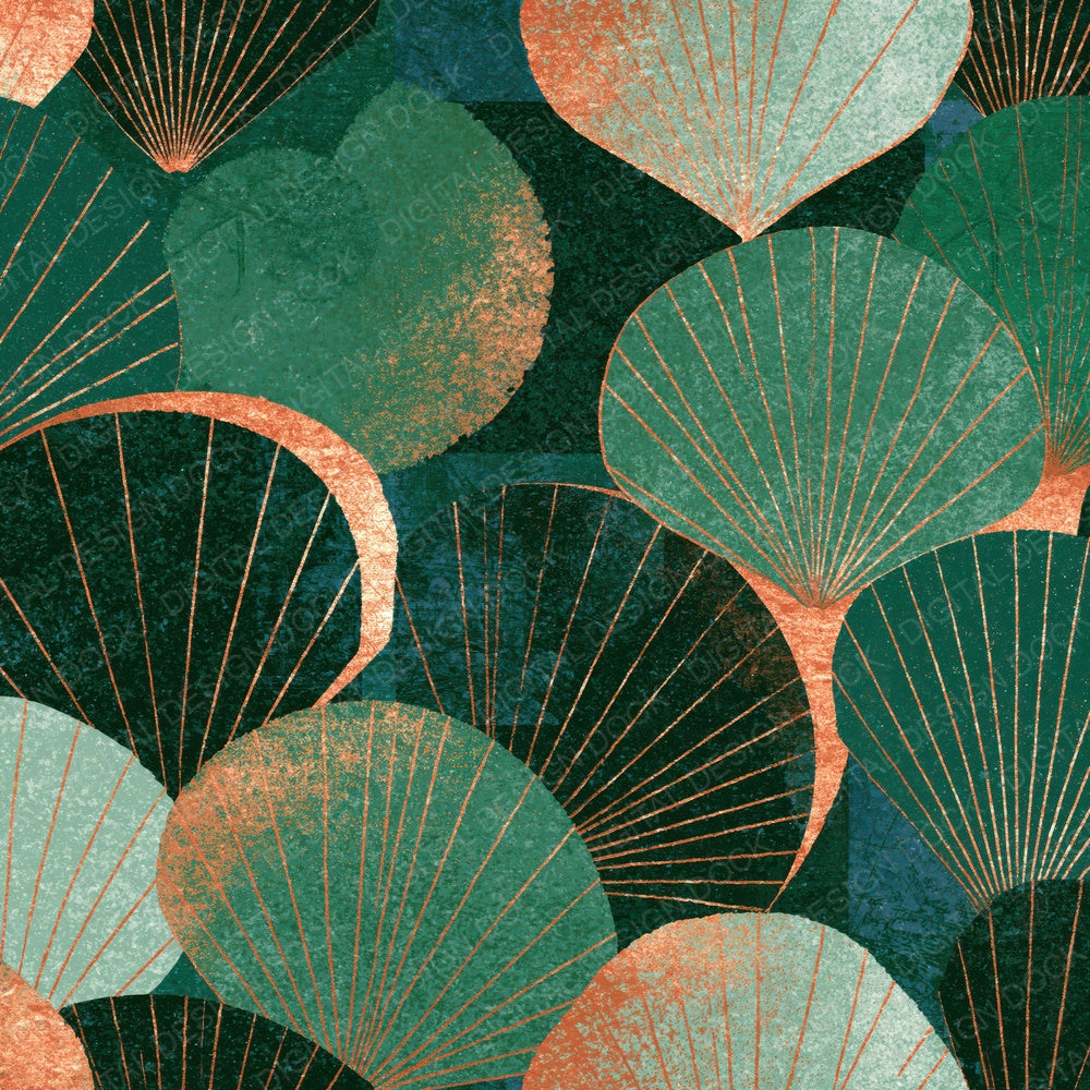 Risograph Shell Taxonomy Sage Forest Digital Paper Pack (DDD014521)