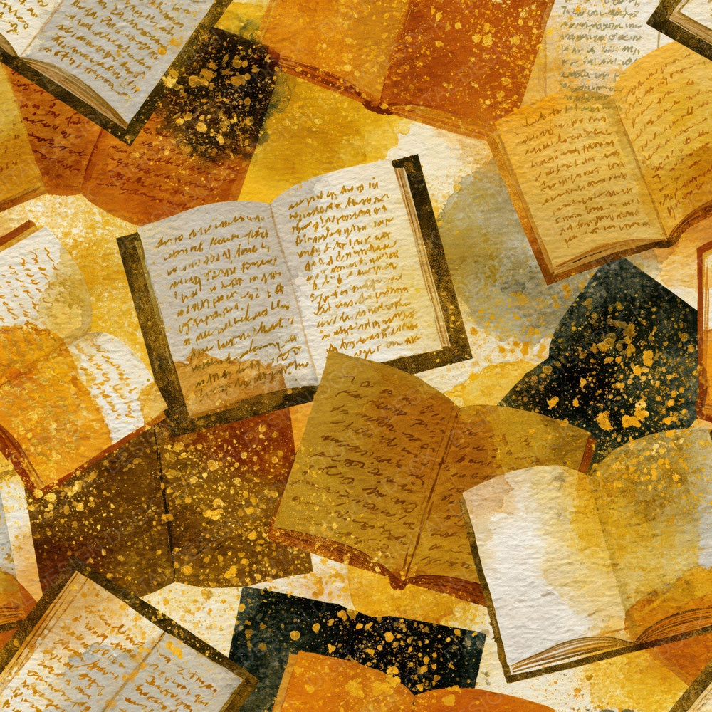 Watercolour Spell Books Honey Mustard Digital Paper Pack (DDD014524)